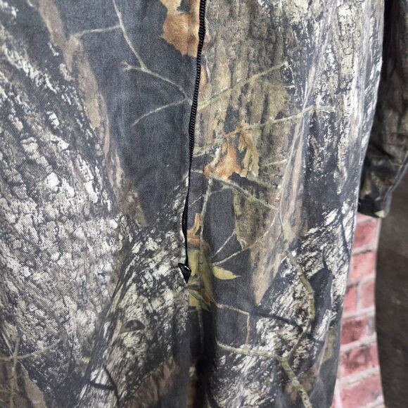 Mossy Oak Camo Zip-Up Jumpsuit | Unisex Size Large | Green Hunting Coveralls - Picture 7 of 9